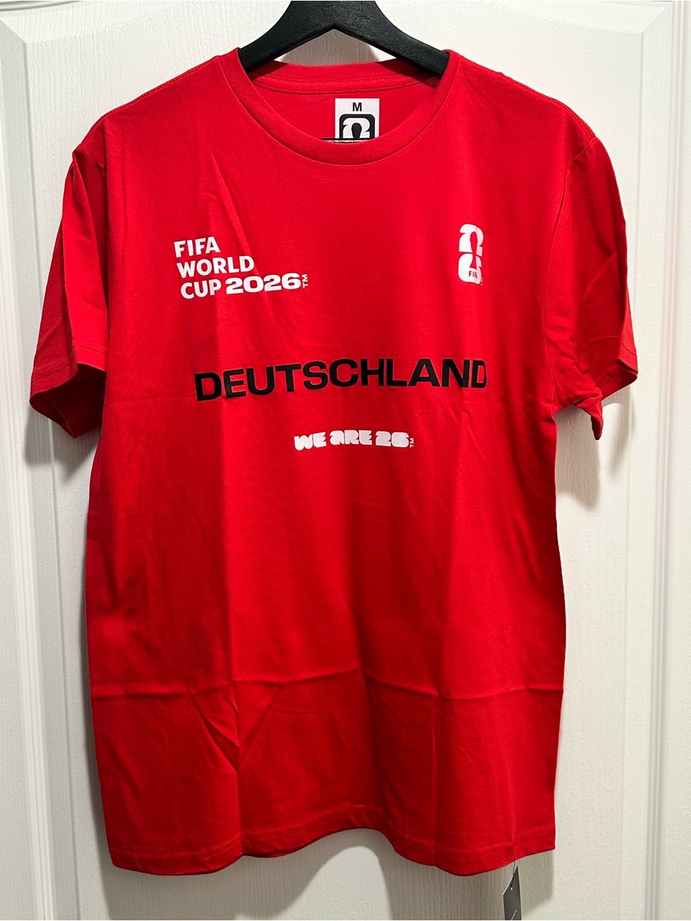 FIFA World Cup 2026 Authentic Deutschland Red T-Shirt, Size Medium